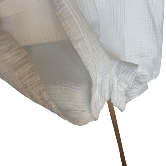 L*Space Women's White Cotton Romper Swim Cover-Up M Summer Casual Lightweight - Picture 4 of 8